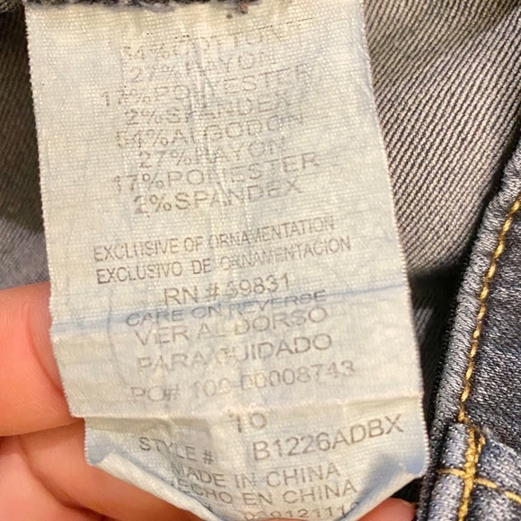 Democracy 16 Jeans Ab Technology Skinny Stretch Womens Mid Rise B1226ADBX - Picture 10 of 13